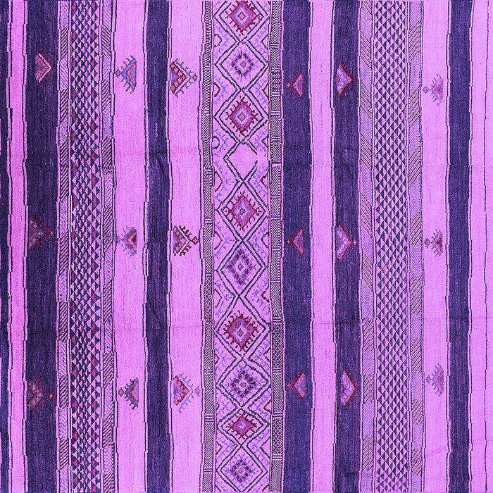 Square Machine Washable Oriental Purple Industrial Area Rugs, wshurb736pur
