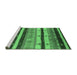 Sideview of Machine Washable Oriental Emerald Green Industrial Area Rugs, wshurb736emgrn