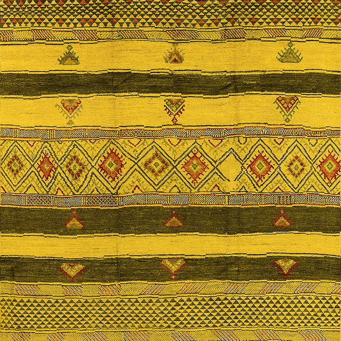 Oriental Yellow Industrial Rug, urb736yw