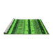 Sideview of Machine Washable Oriental Green Industrial Area Rugs, wshurb736grn