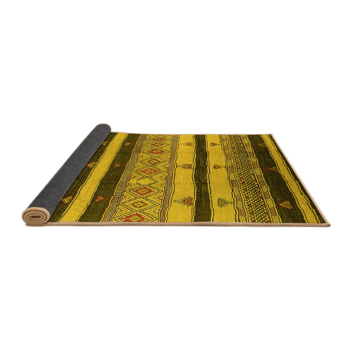 Sideview of Oriental Yellow Industrial Rug, urb736yw