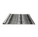 Sideview of Machine Washable Oriental Gray Industrial Rug, wshurb736gry