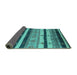 Sideview of Oriental Turquoise Industrial Rug, urb736turq