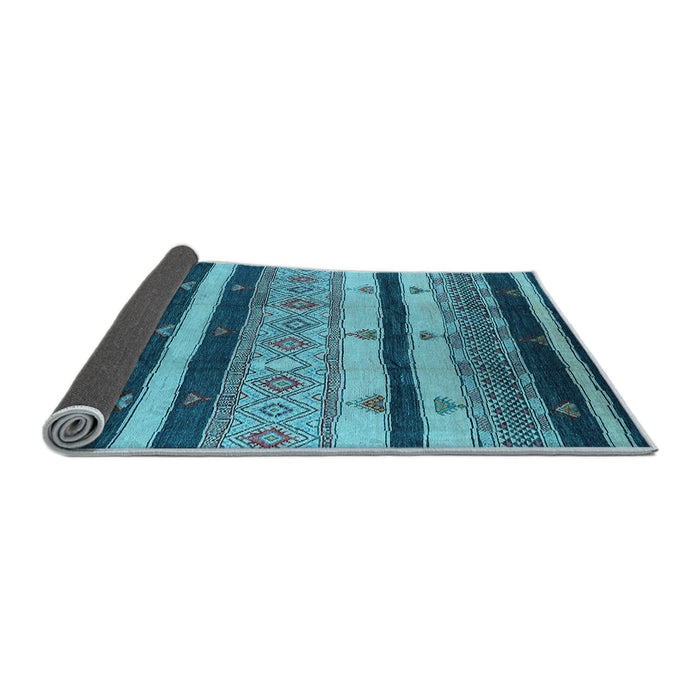 Sideview of Oriental Light Blue Industrial Rug, urb736lblu
