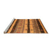 Sideview of Machine Washable Oriental Orange Industrial Area Rugs, wshurb736org