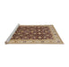 Sideview of Machine Washable Industrial Modern Dark Sienna Brown Rug, wshurb737