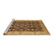 Sideview of Machine Washable Oriental Brown Industrial Rug, wshurb737brn