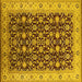 Square Oriental Yellow Industrial Rug, urb737yw