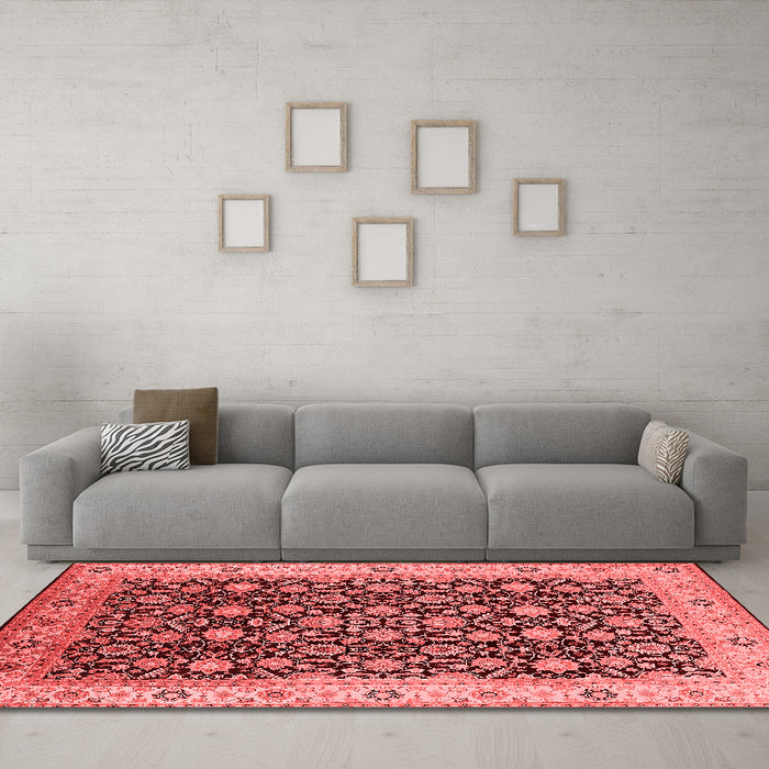 Industrial Red Washable Rugs