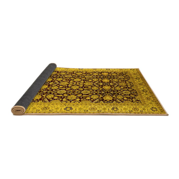 Sideview of Oriental Yellow Industrial Rug, urb737yw
