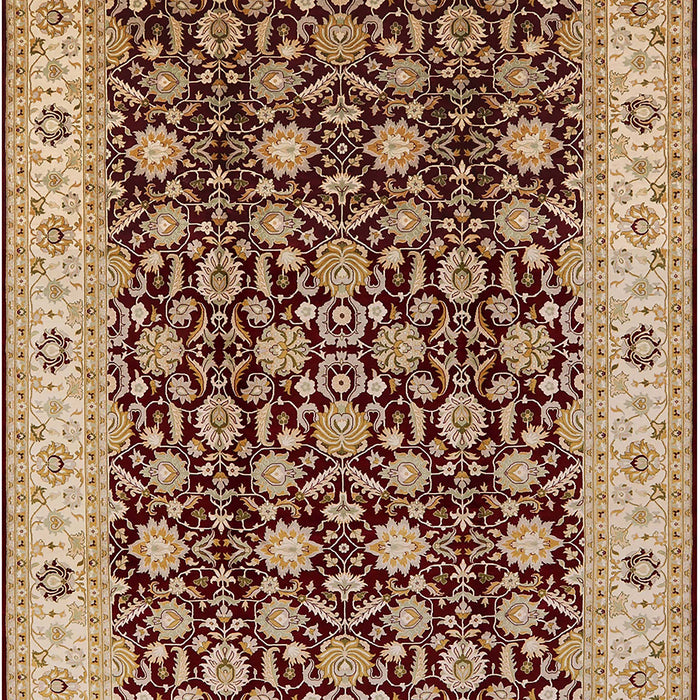 Mid-Century Modern Dark Sienna Brown Oriental Rug, urb737