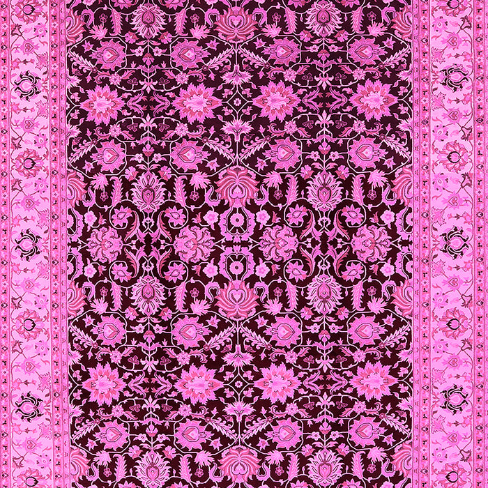 Machine Washable Oriental Pink Industrial Rug, wshurb737pnk