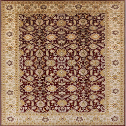Square Machine Washable Industrial Modern Dark Sienna Brown Rug, wshurb737