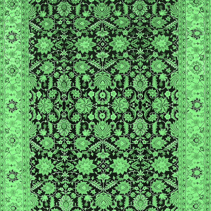 Oriental Emerald Green Industrial Rug, urb737emgrn