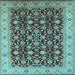 Square Oriental Light Blue Industrial Rug, urb737lblu