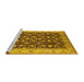 Sideview of Machine Washable Oriental Yellow Industrial Rug, wshurb737yw