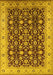 Machine Washable Oriental Yellow Industrial Rug, wshurb737yw