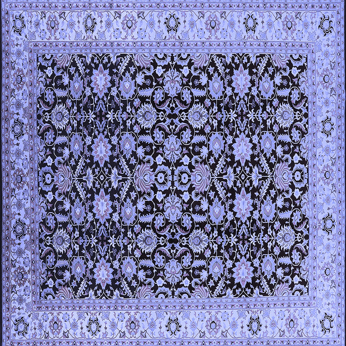 Square Oriental Blue Industrial Rug, urb737blu