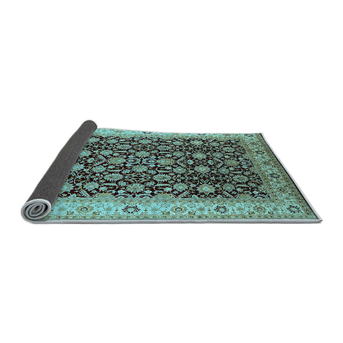 Sideview of Oriental Light Blue Industrial Rug, urb737lblu
