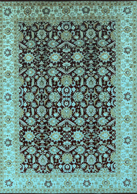 Oriental Light Blue Industrial Rug, urb737lblu