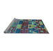 Sideview of Machine Washable Oriental Light Blue Industrial Rug, wshurb738lblu