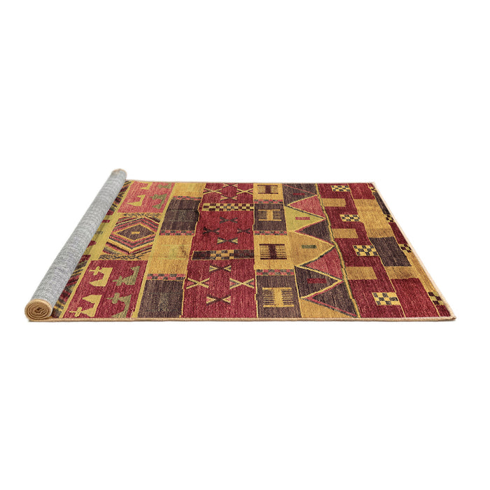 Sideview of Machine Washable Oriental Brown Industrial Rug, wshurb738brn