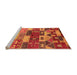 Sideview of Machine Washable Oriental Orange Industrial Area Rugs, wshurb738org