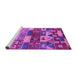 Sideview of Machine Washable Oriental Purple Industrial Area Rugs, wshurb738pur