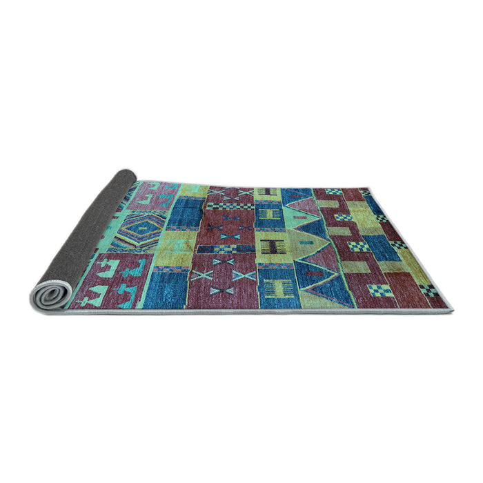 Sideview of Oriental Light Blue Industrial Rug, urb738lblu