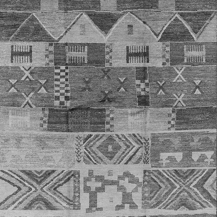 Machine Washable Oriental Gray Industrial Rug, wshurb738gry