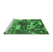 Sideview of Machine Washable Oriental Emerald Green Industrial Area Rugs, wshurb738emgrn