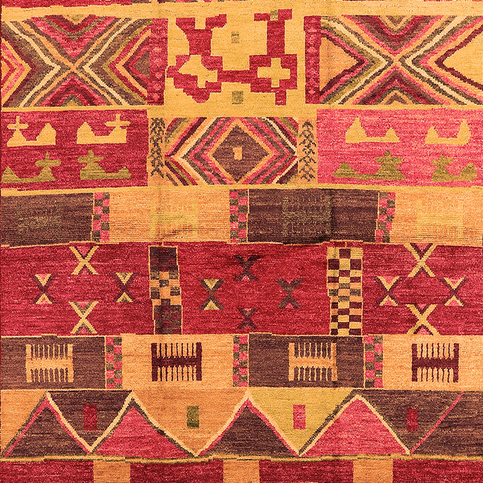 Machine Washable Oriental Orange Industrial Area Rugs, wshurb738org