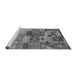 Sideview of Machine Washable Oriental Gray Industrial Rug, wshurb738gry