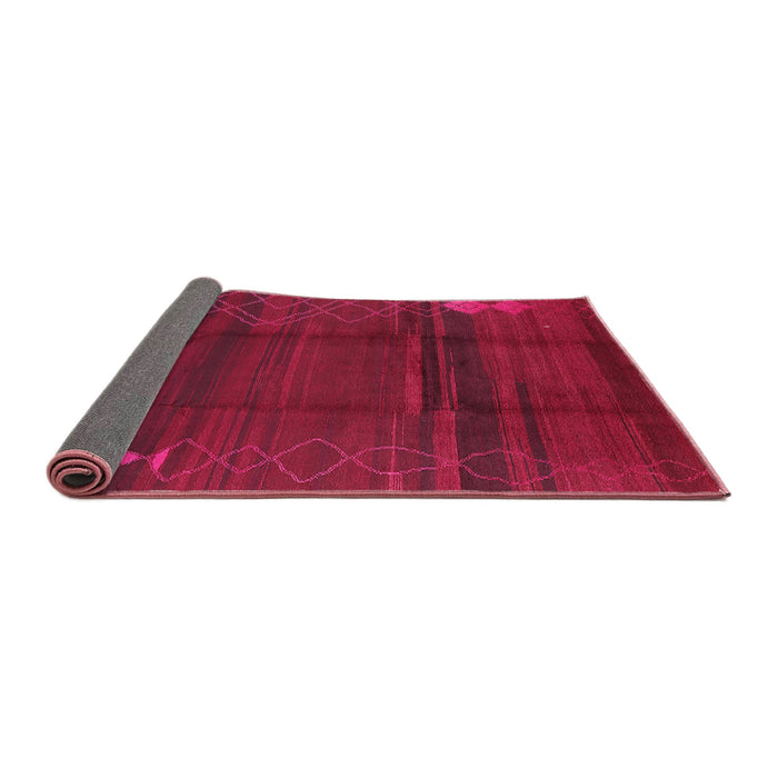 Sideview of Mid-Century Modern Crimson Red Oriental Rug, urb739