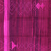 Square Machine Washable Oriental Pink Industrial Rug, wshurb739pnk