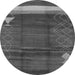 Round Oriental Gray Industrial Rug, urb739gry