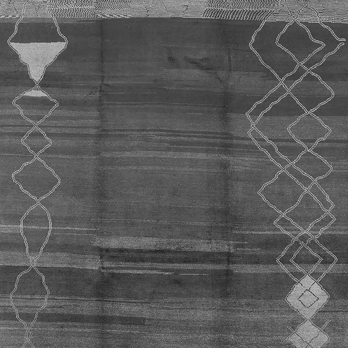 Machine Washable Oriental Gray Industrial Rug, wshurb739gry