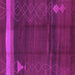Square Machine Washable Oriental Purple Industrial Area Rugs, wshurb739pur