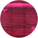 Round Machine Washable Industrial Modern Crimson Red Rug, wshurb739