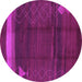 Round Oriental Purple Industrial Rug, urb739pur