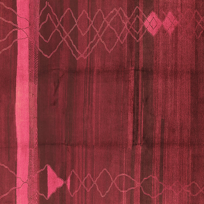 Square Machine Washable Oriental Brown Industrial Rug, wshurb739brn