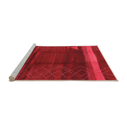 Sideview of Machine Washable Oriental Orange Industrial Area Rugs, wshurb739org