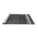 Sideview of Machine Washable Oriental Gray Industrial Rug, wshurb739gry