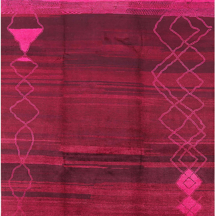 Mid-Century Modern Crimson Red Oriental Rug, urb739