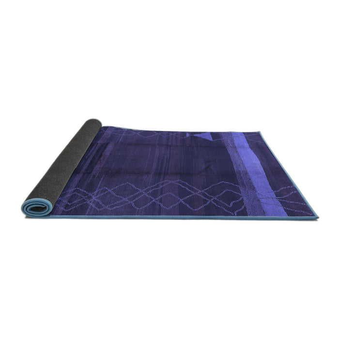 Sideview of Oriental Blue Industrial Rug, urb739blu