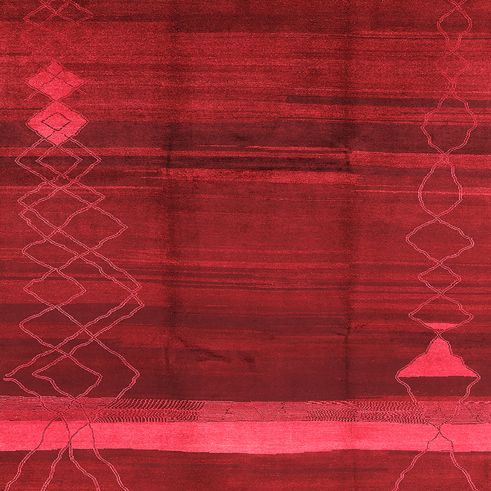 Square Oriental Orange Industrial Rug, urb739org