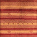 Square Oriental Orange Industrial Rug, urb740org