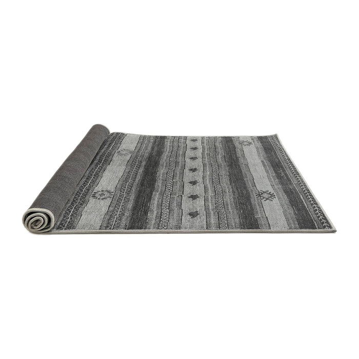 Sideview of Oriental Gray Industrial Rug, urb740gry