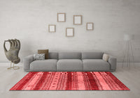 Machine Washable Oriental Red Industrial Rug, wshurb740red