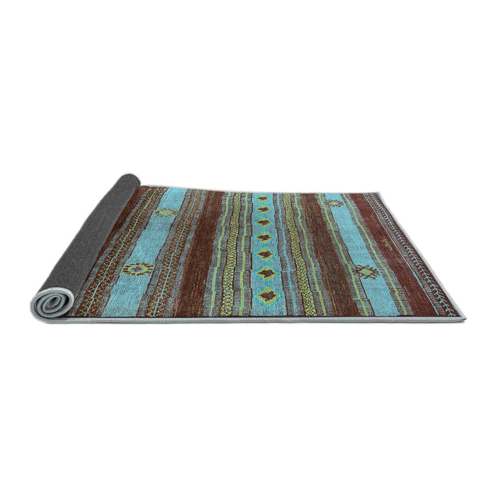 Sideview of Oriental Light Blue Industrial Rug, urb740lblu